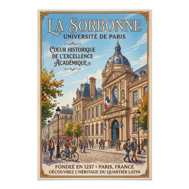 Poster La Sorbonne (Université de Paris)  (Devant)