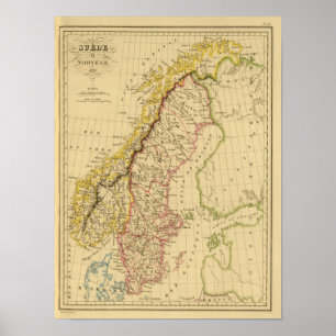Poster La Suède et la Norvège 3
