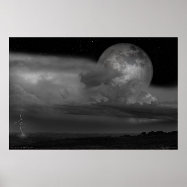 Poster : "La Super Lune" - 19 mars 2011 (Devant)