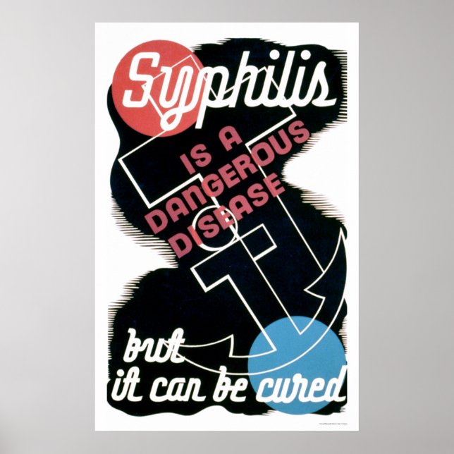 Poster La syphilis est dangereuse WPA 1941 (Devant)