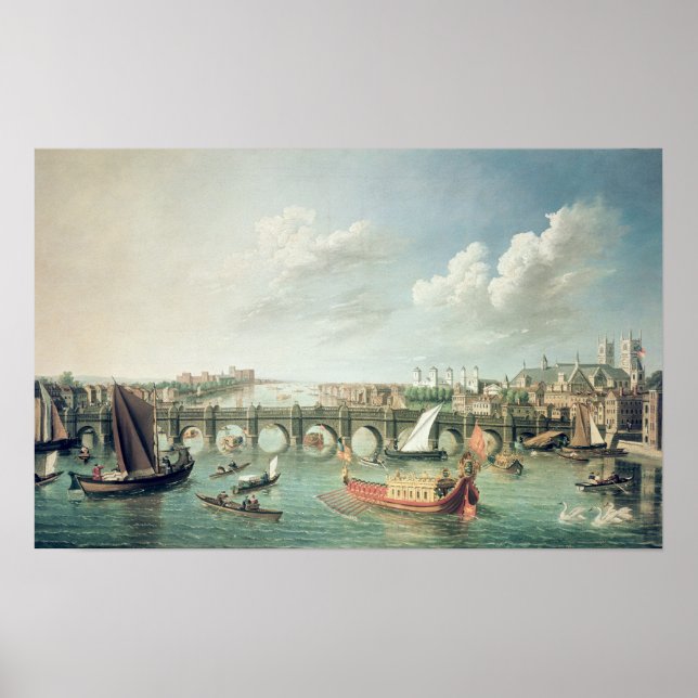 Poster La Tamise sous le pont de Westminster (Devant)