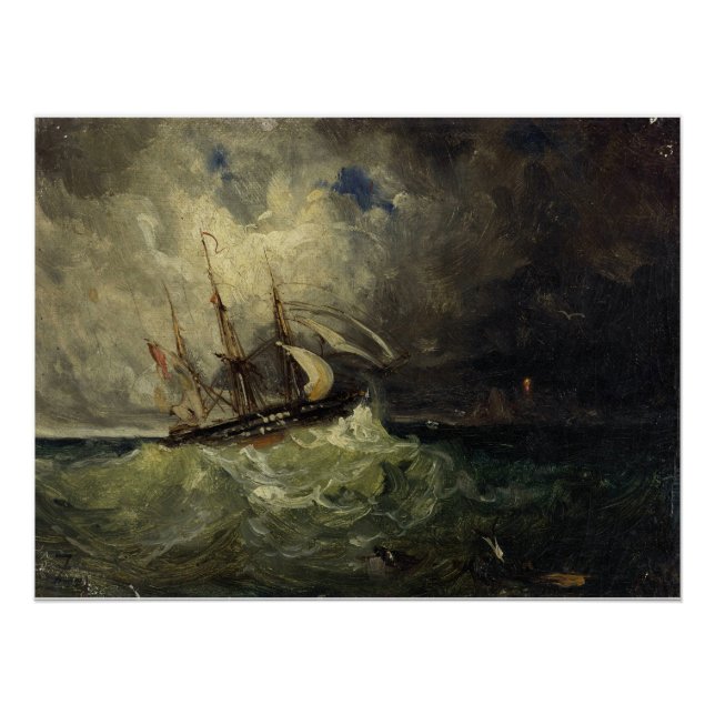 Poster La Tempête – Félix Ziem (Devant)