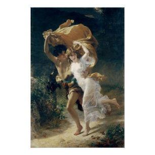 Poster La tempête par Pierre Auguste Cot