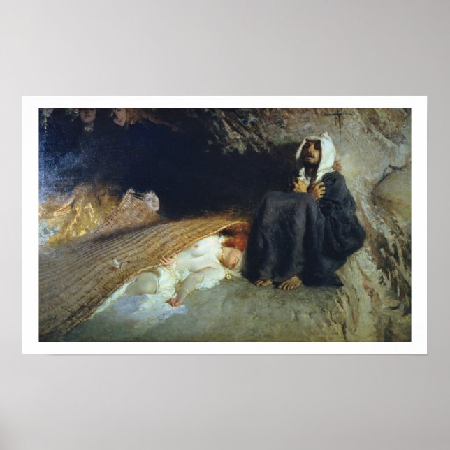 Poster La tentation de Saint-Antoine, 1878 (Devant)