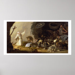 Poster La tentation de St. Anthony (panneau)