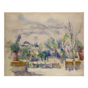 Poster La terrasse du jardin aux Lauves, Cézanne