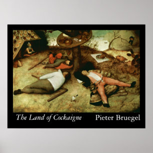 Poster La terre de Cockaigne - 1567