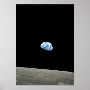 Poster la terre de l'univers lune