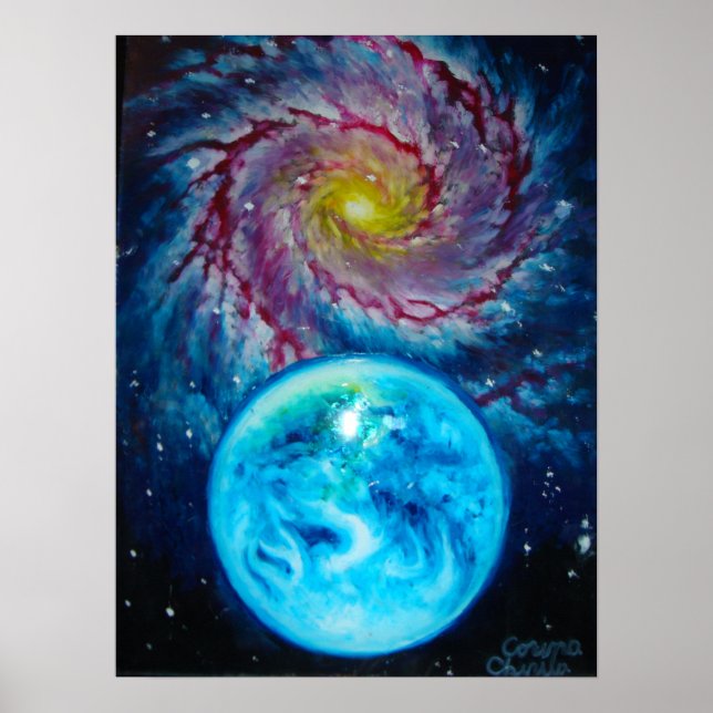 Poster La Terre et une galaxie (Devant)