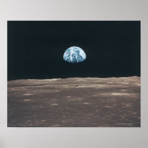 Poster La terre vue de la lune