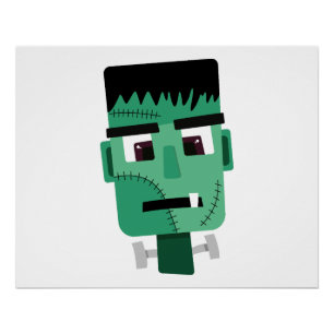 Poster La tête du monstre Frankenstein