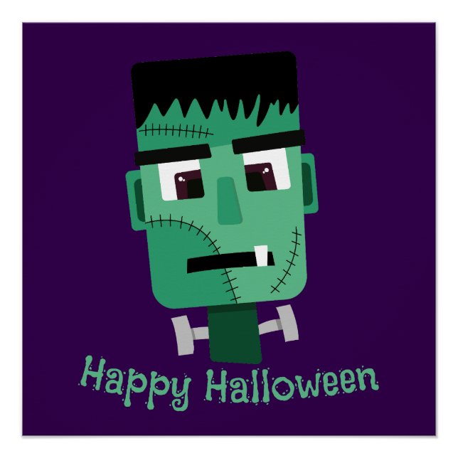 Poster La tête du monstre Frankenstein (Devant)