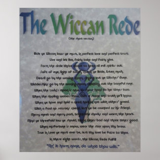 Poster La toile Wiccan Rede
