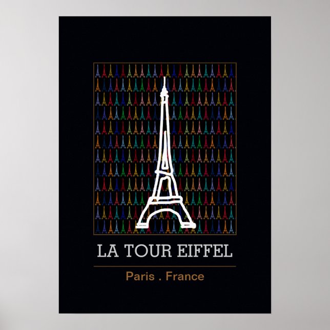 Poster La Tour Eiffel / Décor français (Devant)