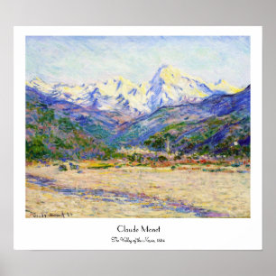 Poster La Vallée de la Nervia, 1884 Claude Monet