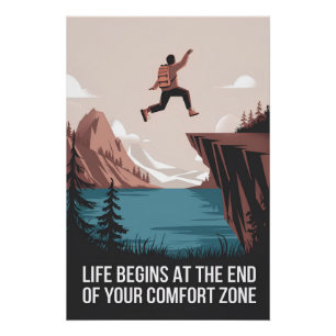 Poster La vie commence à la fin de votre zone de confort