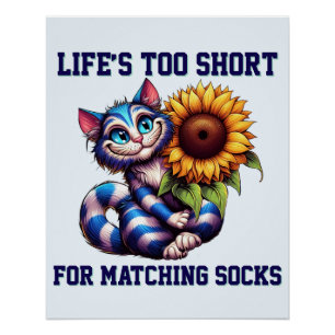 Poster La vie de chat mignon est trop courte pour des cha