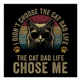 Poster La vie de papa chat drôle