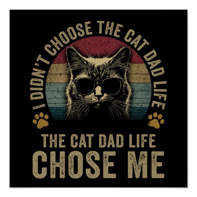 Poster La vie de papa chat drôle (Devant)