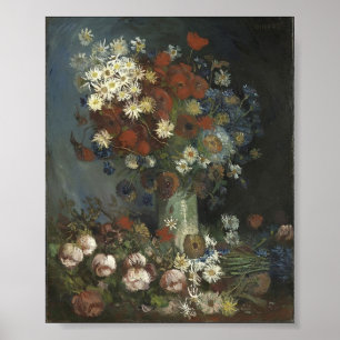 Poster La vie de Van Gogh- Still avec des fleurs et des