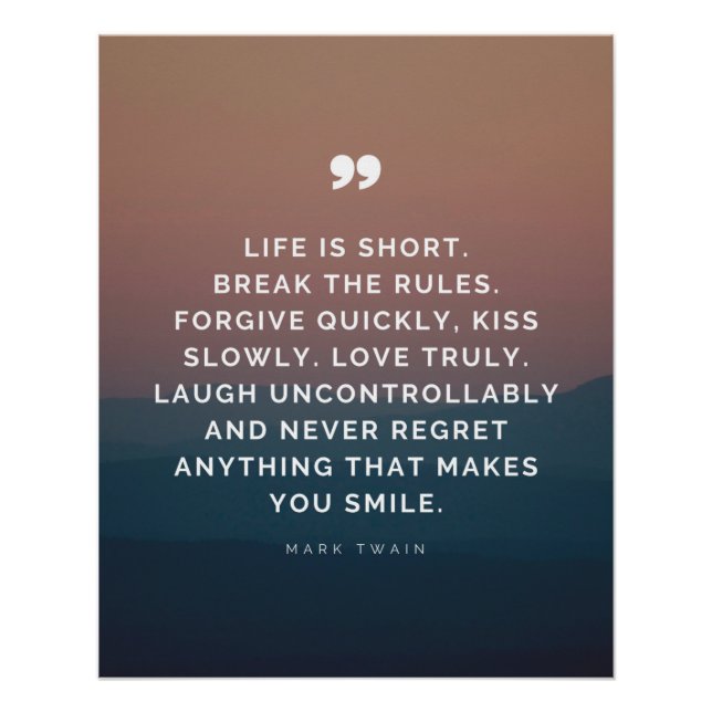 Poster La vie est courte. Brisez Les Règles. Pardon, Kiss (Devant)