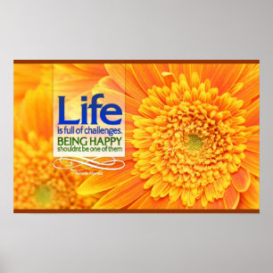 Poster La vie est pleine de l'affiche de motivation de