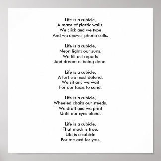 Poster La vie est un cubicle.