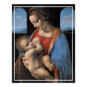 Poster La Vierge Marie allaite l'enfant Christ