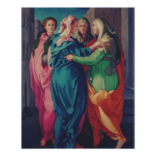 Poster La Visitation par Pontormo Art Fin Maniériste