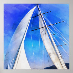 Poster La Voile Unie Les Noeuds De Mon Esprit Riggi Artis