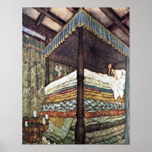 Poster La vraie princesse Edmund Dulac Fairy Tale Art