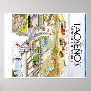 Poster La vue du Taoseño du monde