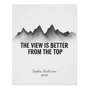 Poster La vue est meilleure du haut I Personnalisé
