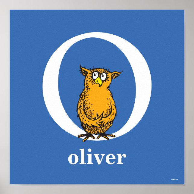 Poster L'ABC du Dr Seuss : Lettre O - Blanc | Ajoutez vot (Devant)