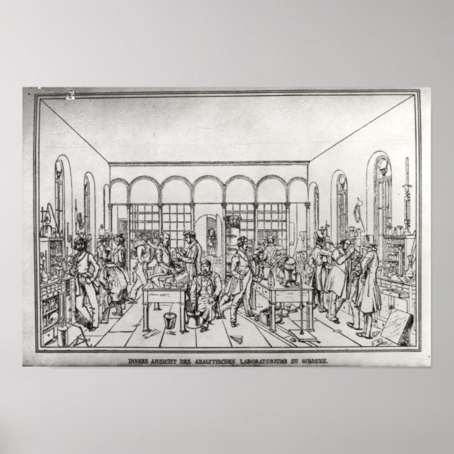 Poster Laboratoire de chimie du baron Justus von Liebig (Devant)