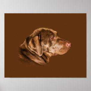 Poster Labrador Retriever Dog, personnalisable
