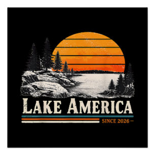 Poster Lac America 2026 Vintage