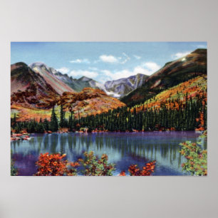 Poster Lac bear du Colorado de parc d'Estes et longue