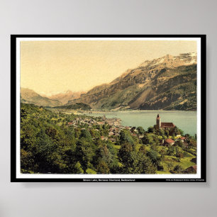 Poster Lac Brienz, Oberland bernois, Suisse