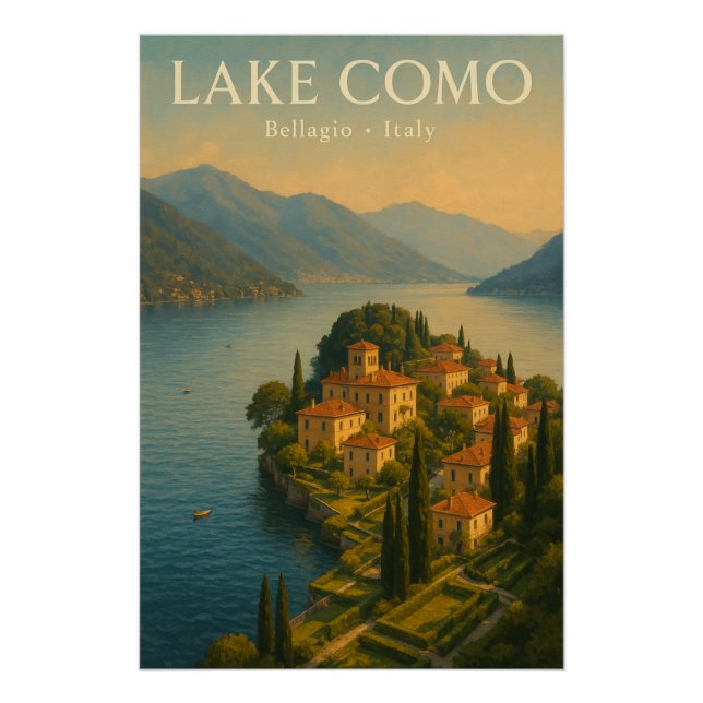 Poster Lac de Côme — Italie, voyage (Devant)