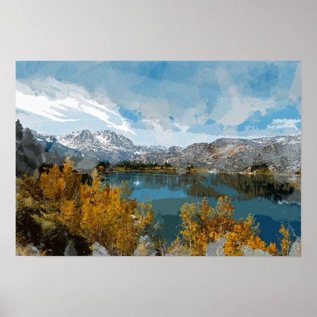 Poster Lac de juin dans Sierra Nevada Gamme de Californie (Devant)