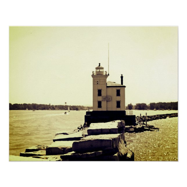 Poster Lac Erie Lighthouse (Devant)