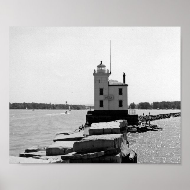 Poster Lac Erie Lighthouse (Devant)