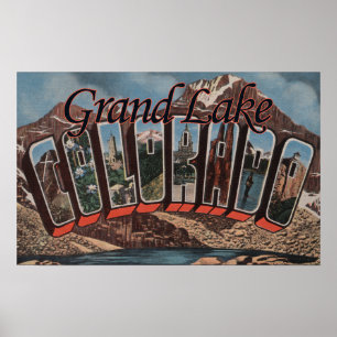 Poster Lac grand, le Colorado - grandes scènes de lettre