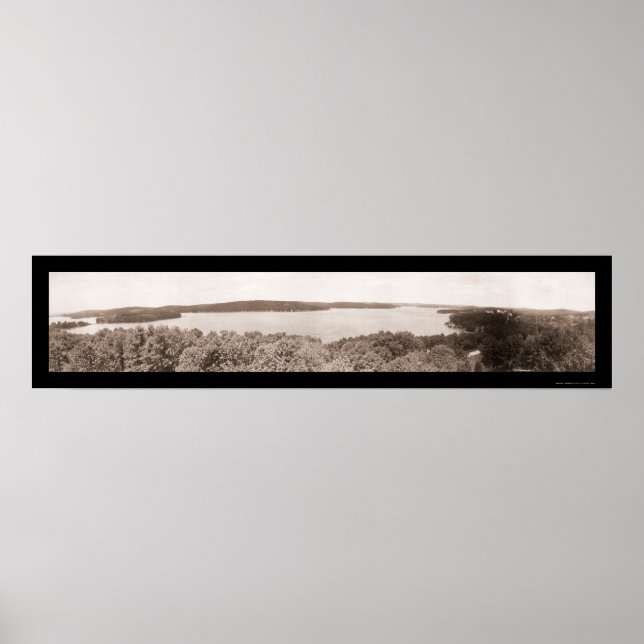 Poster Lac Hopatcong, photo NJ 1909 (Devant)