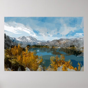 Poster Lac june en sierra chaîne de Nevada de la