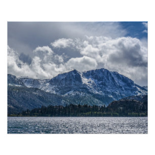 Poster Lac June et Carson Peak avec tempête imminente