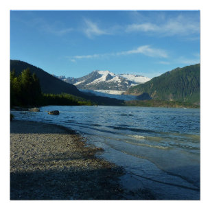 Poster Lac Mendenhall dans Juneau Paysage de l'Alaska