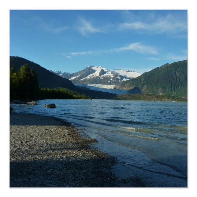 Poster Lac Mendenhall dans le paysage de Juneau Alaska (Devant)