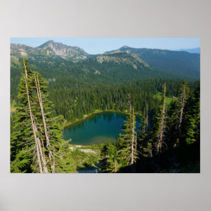 Poster Lac Sunrise vu d'en haut au parc du Mont Rainier
